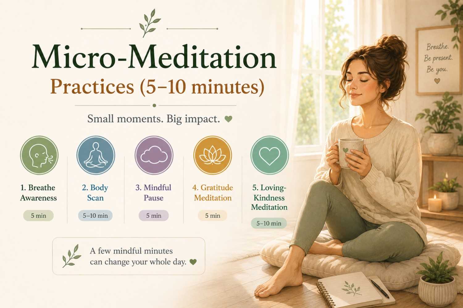 Micro-Meditation Practices (5–10 Minutes)